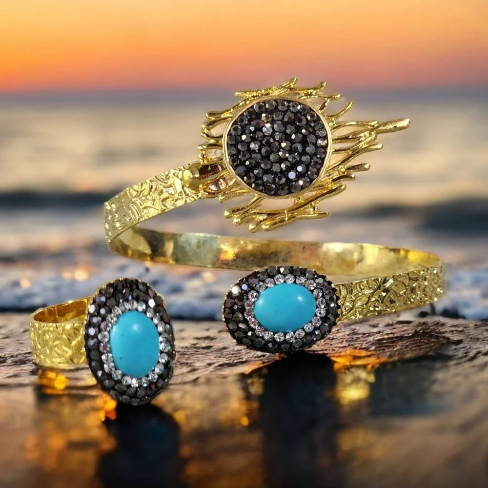 ๐๏ธ Turkish ๐น๐ท ๐ซถ Artisanal Exclusive Jewelry Set - Picture 2 of 2